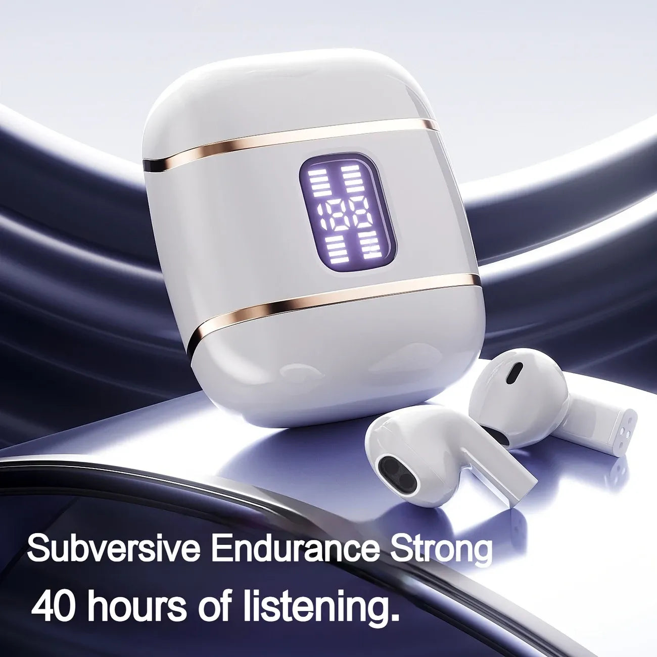 Twin Couple Earbuds LED Display
