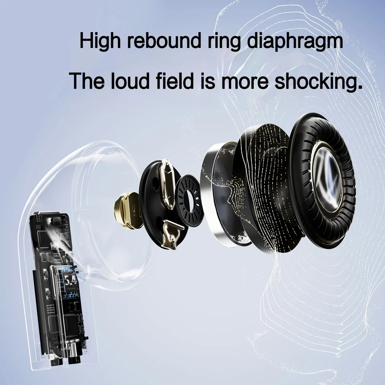 Twin Couple Earbuds LED Display