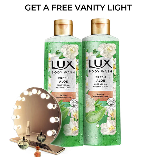 Lux Body Wash Magical Orchid + Aloe Vera 250ml - FREE Vanity Light